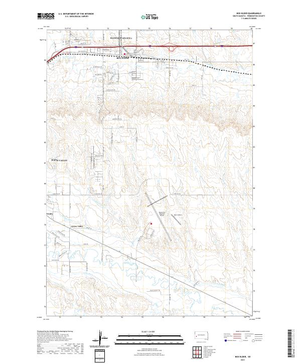 Box Elder, SD — USGS 7.5-minute topo (2021)