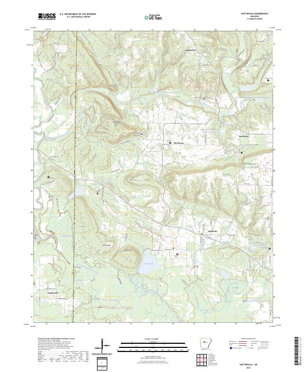 Hattieville, AR — USGS 7.5-minute topo (2024)