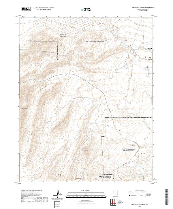 Frenchman Mountain, NV — USGS 7.5-minute topo (2021)