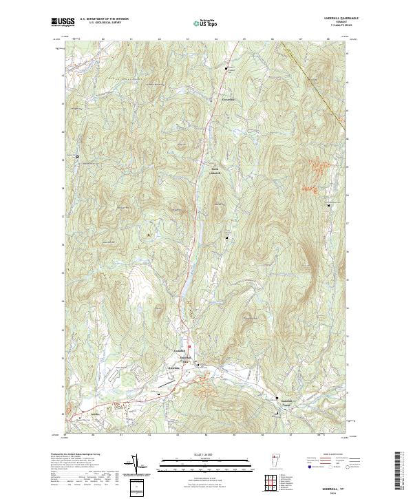 Underhill, VT — USGS 7.5-minute topo (2024)