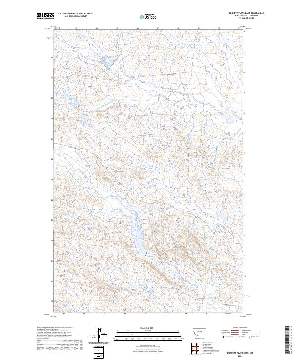 Burnett Flats East, MT — USGS 7.5-minute topo (2024)