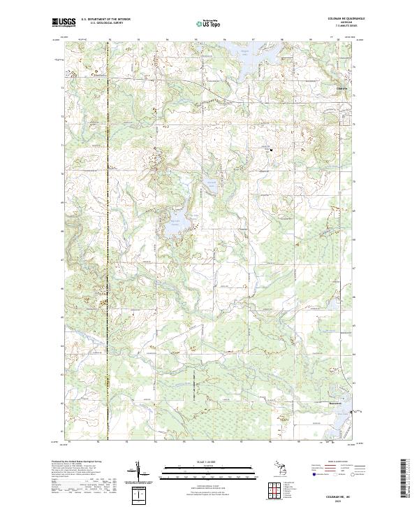 Coleman NE, MI — USGS 7.5-minute topo (2023)