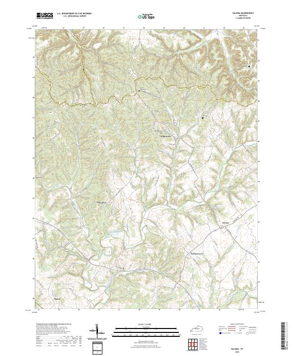 Saloma, KY — USGS 7.5-minute topo (2022)