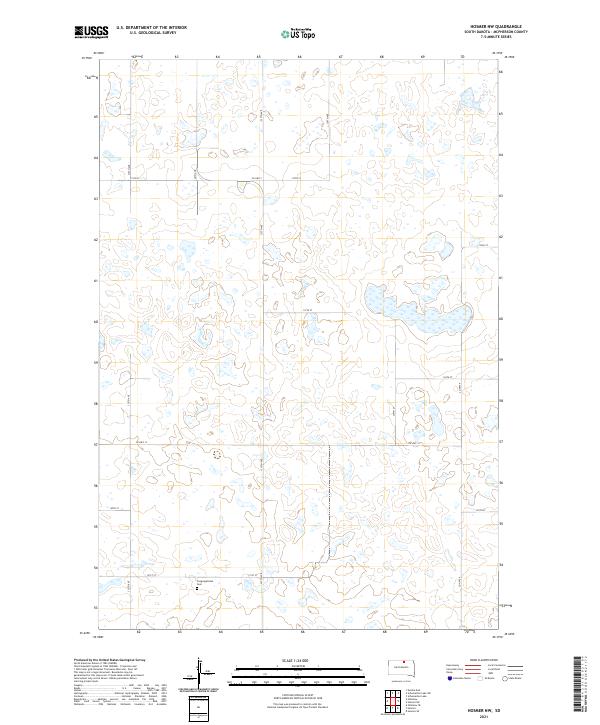 Hosmer NW, SD — USGS 7.5-minute topo (2021)