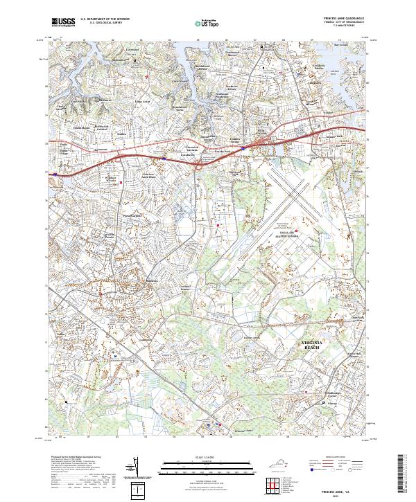 Princess Anne, VA — USGS 7.5-minute topo (2022)