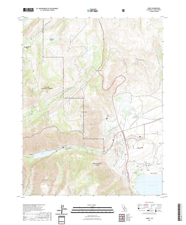 Lundy, CA — USGS 7.5-minute topo (2021)