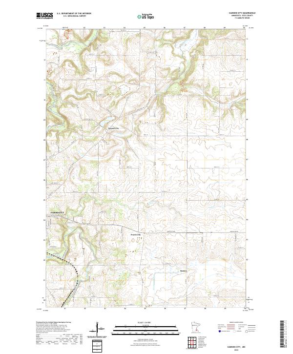 Cannon City, MN — USGS 7.5-minute topo (2022)
