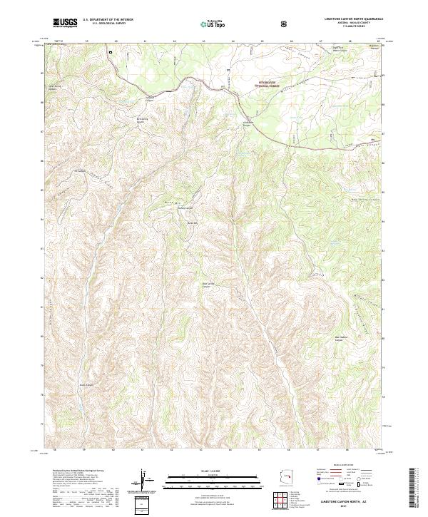 Limestone Canyon North, AZ — USGS 7.5-minute topo (2021)