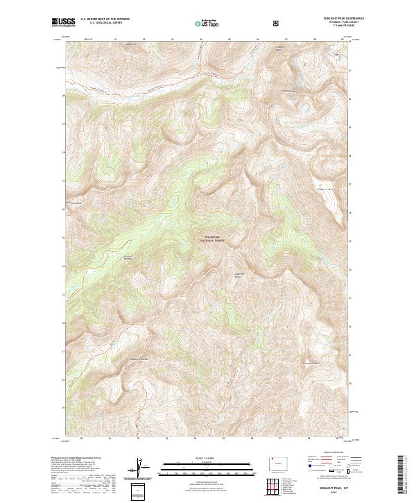 Sunlight Peak, WY — USGS 7.5-minute topo (2021)