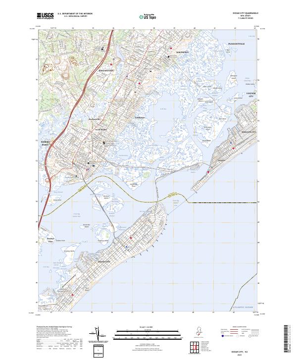 Ocean City, NJ — USGS 7.5-minute topo (2023)