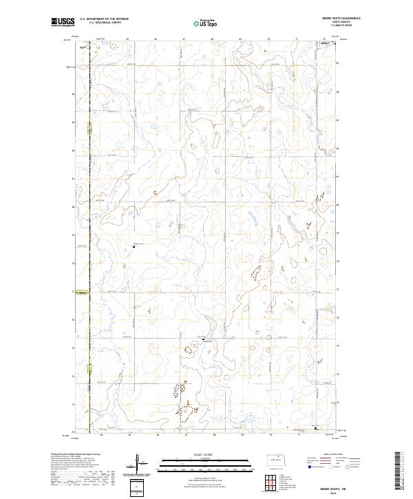 Bisbee South, ND — USGS 7.5-minute topo (2024)