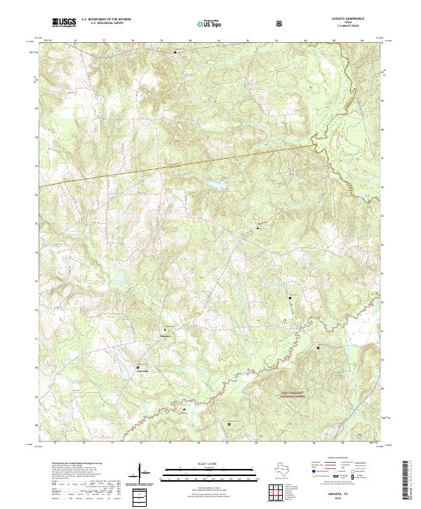 Augusta, TX — USGS 7.5-minute topo (2022)