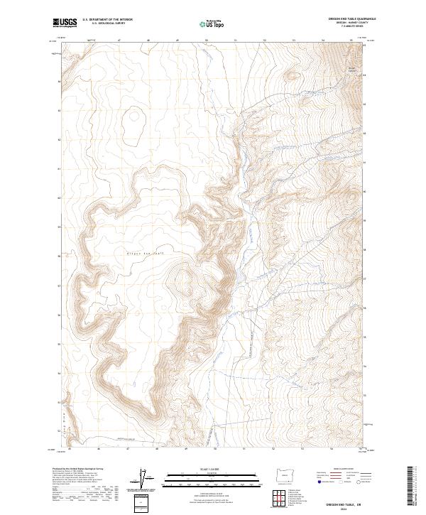 Oregon End Table, OR — USGS 7.5-minute topo (2024)