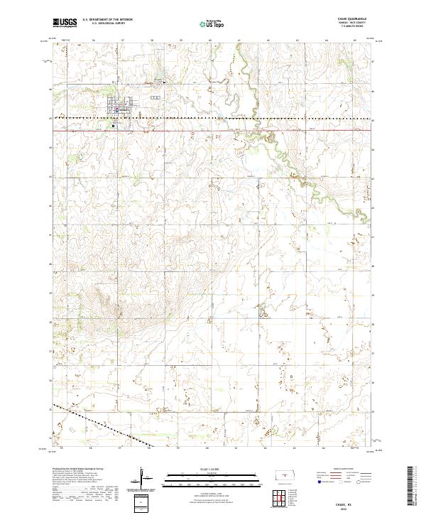 Chase, KS — USGS 7.5-minute topo (2022)