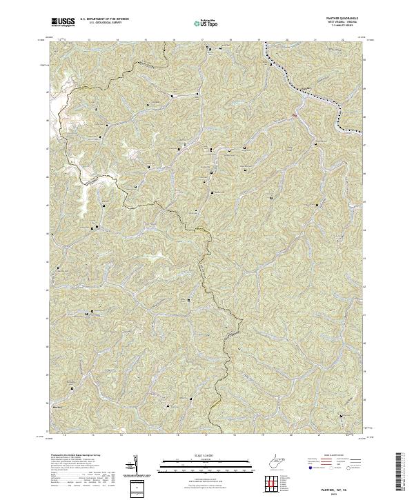 Panther, WV-VA — USGS 7.5-minute topo (2023)