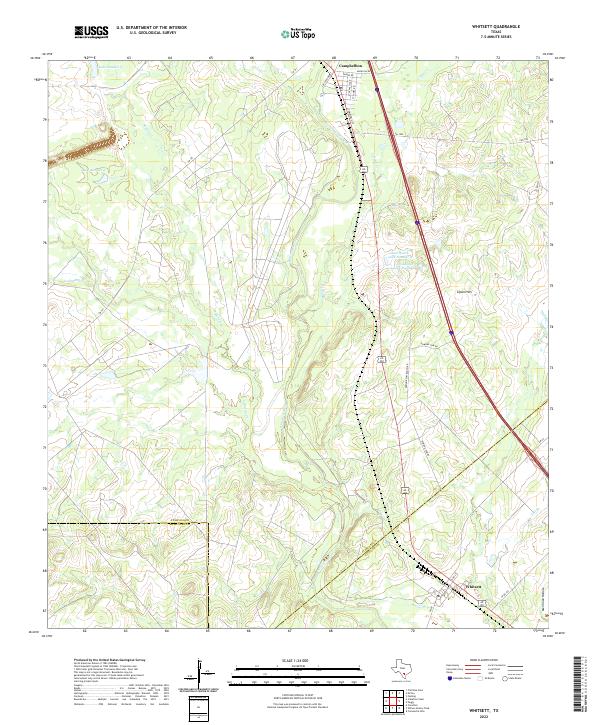 Whitsett, TX — USGS 7.5-minute topo (2022)