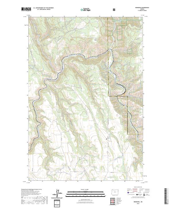 Rondowa, OR — USGS 7.5-minute topo (2024)