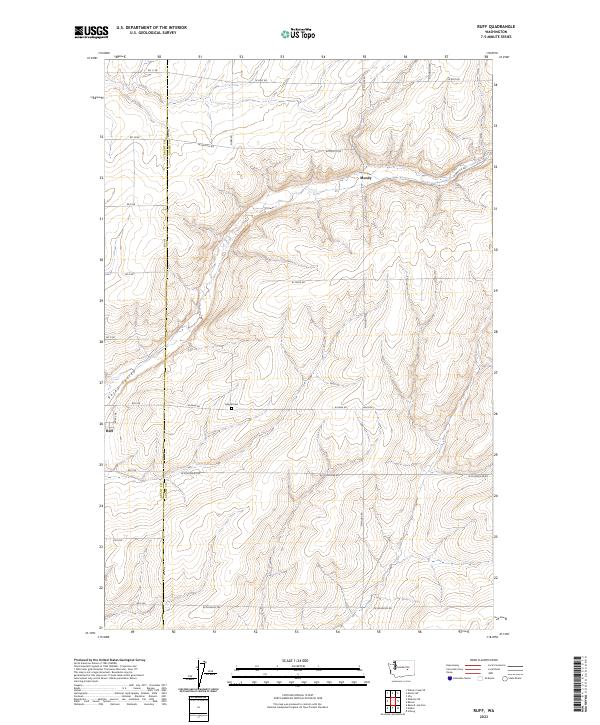 Ruff, WA — USGS 7.5-minute topo (2023)