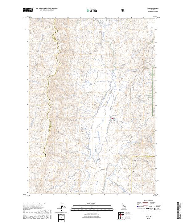 Ola, ID — USGS 7.5-minute topo (2024)