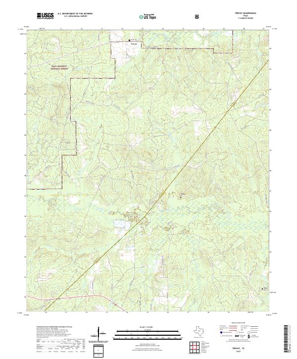 Trevat, TX — USGS 7.5-minute topo (2022)