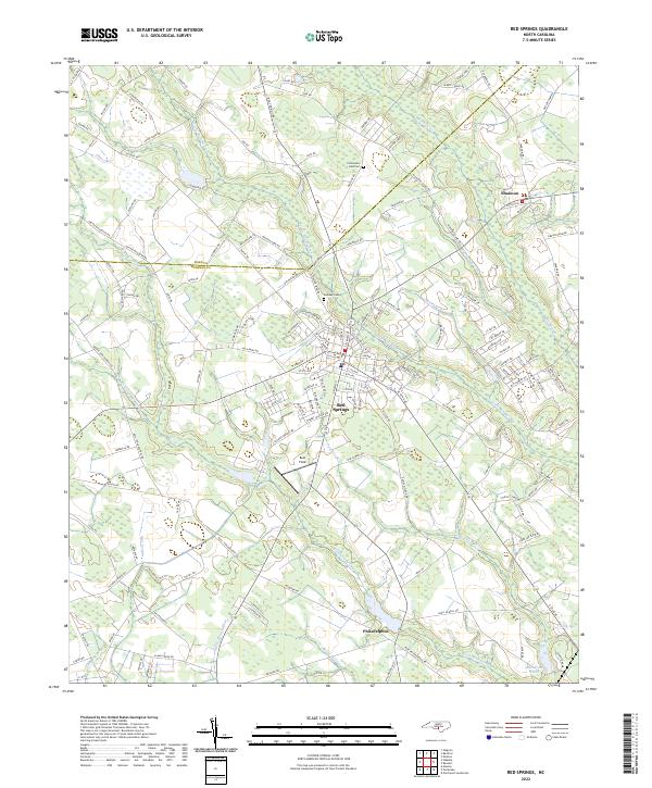 Red Springs, NC — USGS 7.5-minute topo (2022)