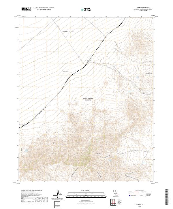 Ivanpah, CA — USGS 7.5-minute topo (2021)