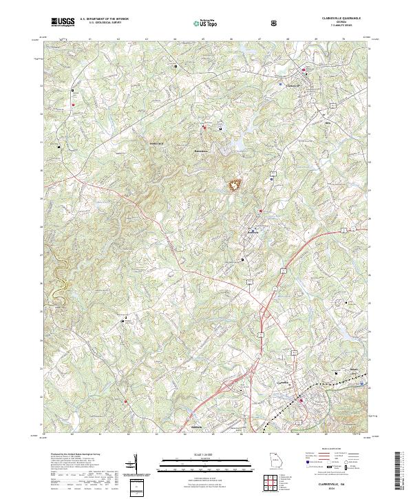 Clarkesville, GA — USGS 7.5-minute topo (2024)