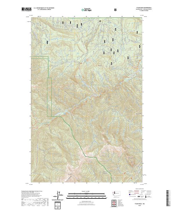 Tyler Peak, WA — USGS 7.5-minute topo (2023)