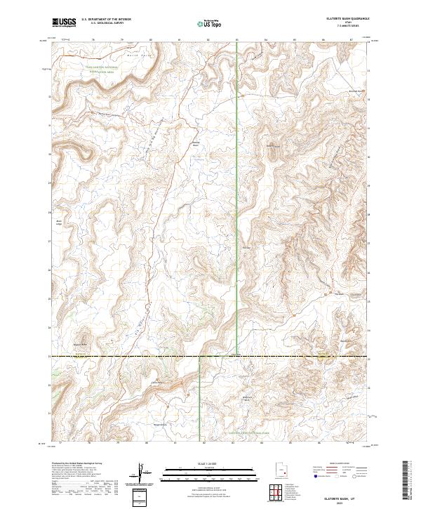 Elaterite Basin, UT — USGS 7.5-minute topo (2023)