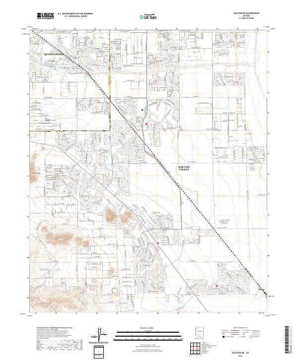 Sacaton NE, AZ — USGS 7.5-minute topo (2021)