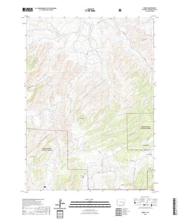 Braae, WY — USGS 7.5-minute topo (2021)