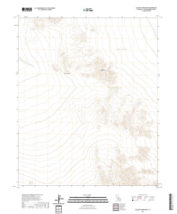 Calumet Mountains, CA — USGS 7.5-minute topo (2021)