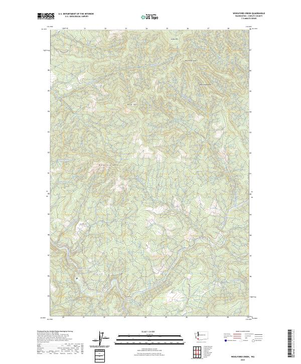 Woolford Creek, WA — USGS 7.5-minute topo (2023)