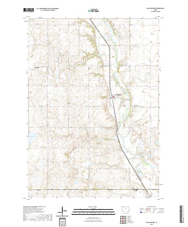 Wallingford, IA — USGS 7.5-minute topo (2022)