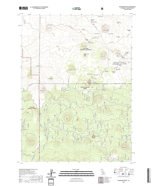 Schonchin Butte, CA — USGS 7.5-minute topo (2022)