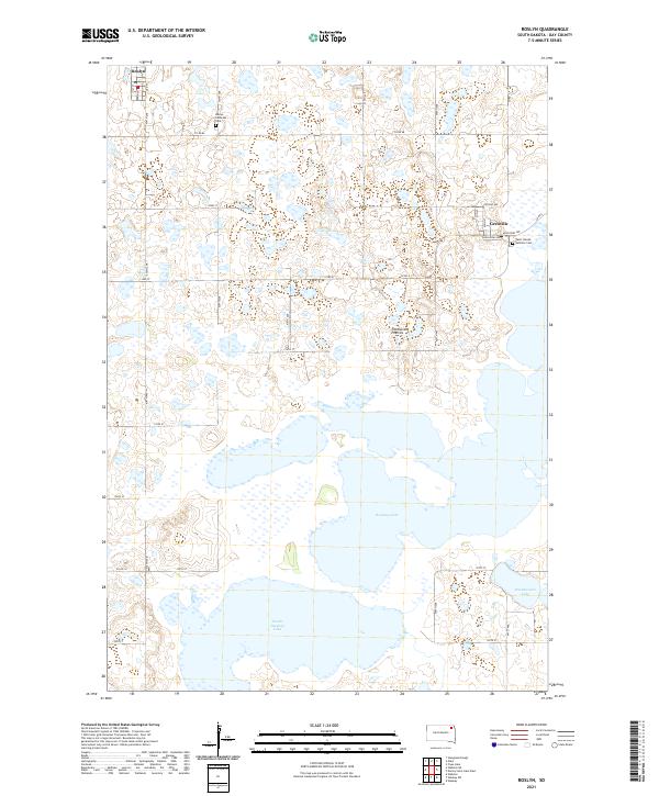 Roslyn, SD — USGS 7.5-minute topo (2021)