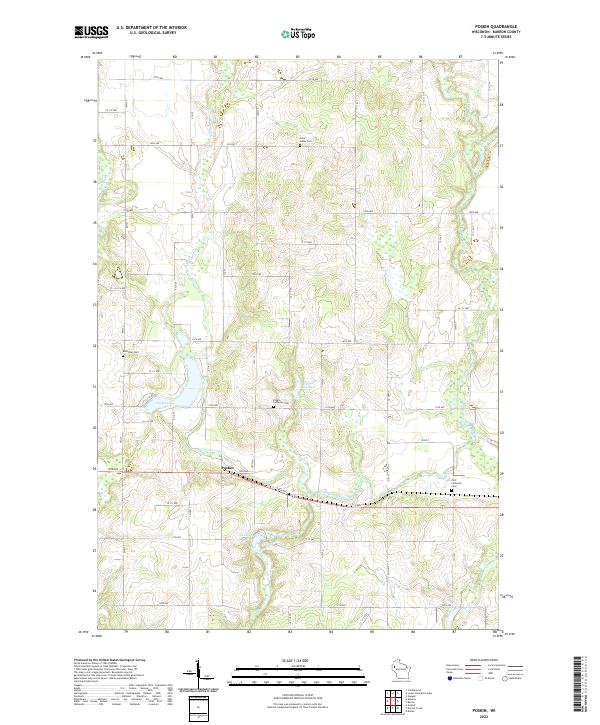 Poskin, WI — USGS 7.5-minute topo (2022)