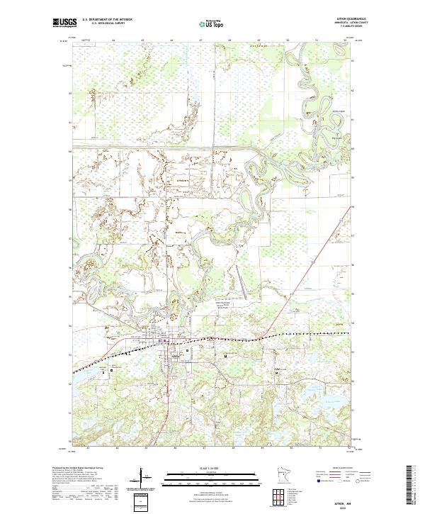 Aitkin, MN — USGS 7.5-minute topo (2022)