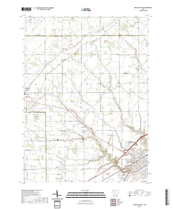 Napoleon West, OH — USGS 7.5-minute topo (2023)