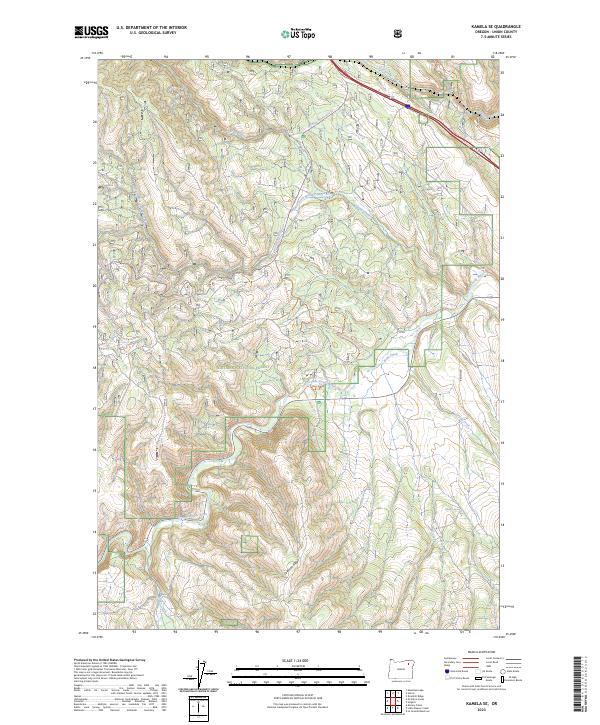 Kamela SE, OR — USGS 7.5-minute topo (2023)