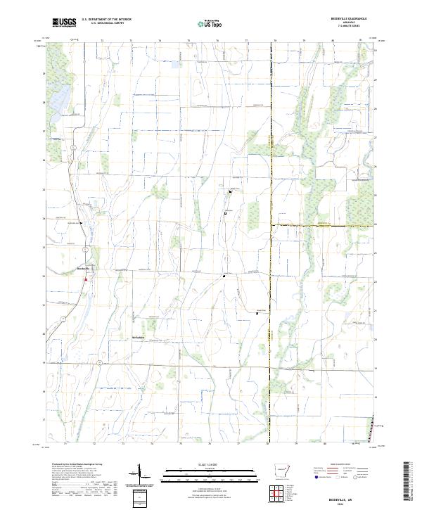 Beedeville, AR — USGS 7.5-minute topo (2024)