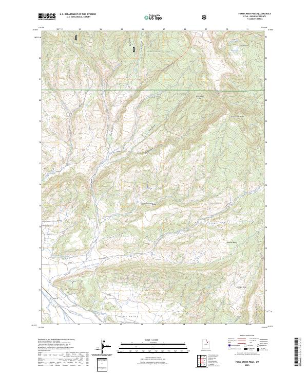 Farm Creek Peak, UT — USGS 7.5-minute topo (2023)