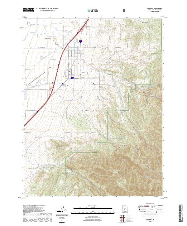 Fillmore, UT — USGS 7.5-minute topo (2023)