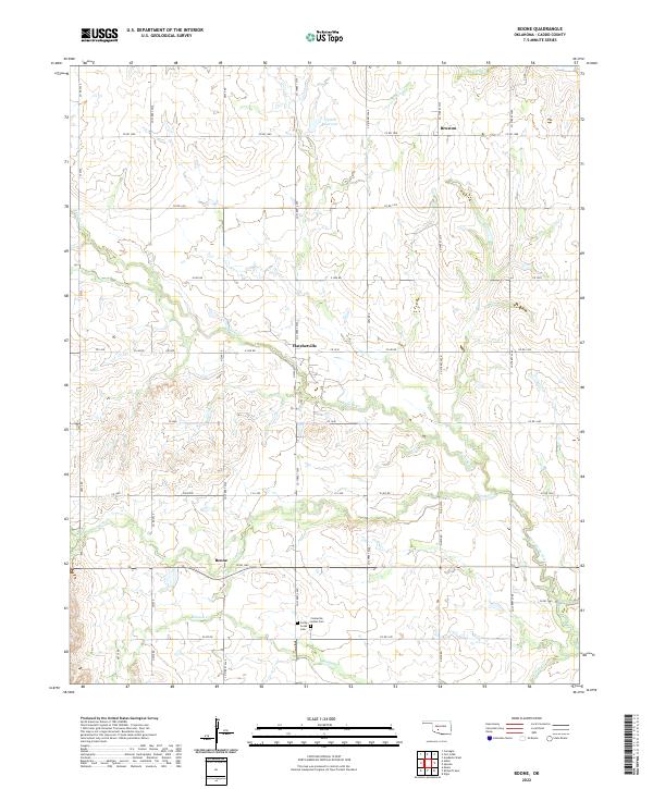 Boone, OK — USGS 7.5-minute topo (2022)