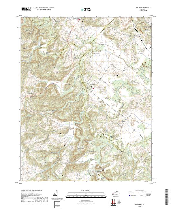 Blackford, KY — USGS 7.5-minute topo (2022)