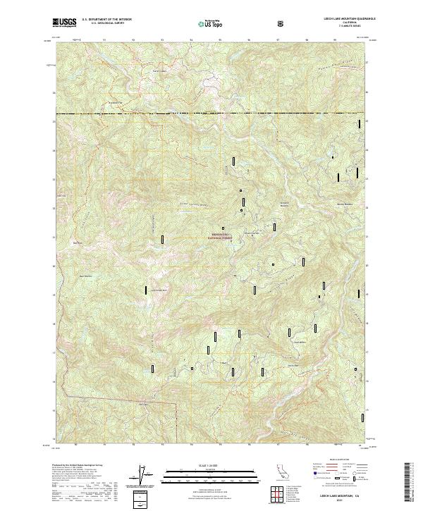Leech Lake Mountain, CA — USGS 7.5-minute topo (2021)