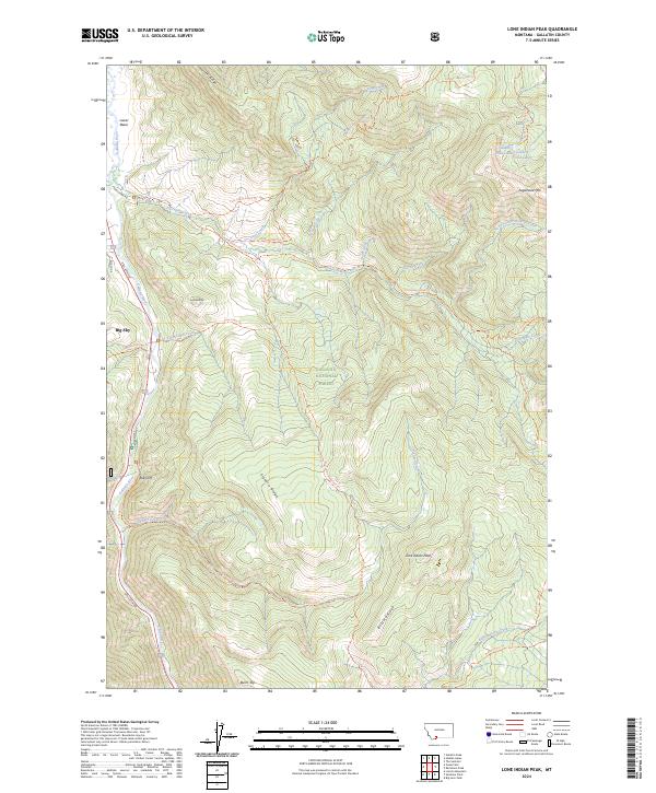 Lone Indian Peak, MT — USGS 7.5-minute topo (2024)