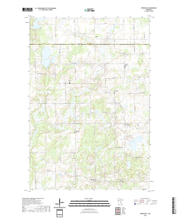Springvale, MN — USGS 7.5-minute topo (2022)