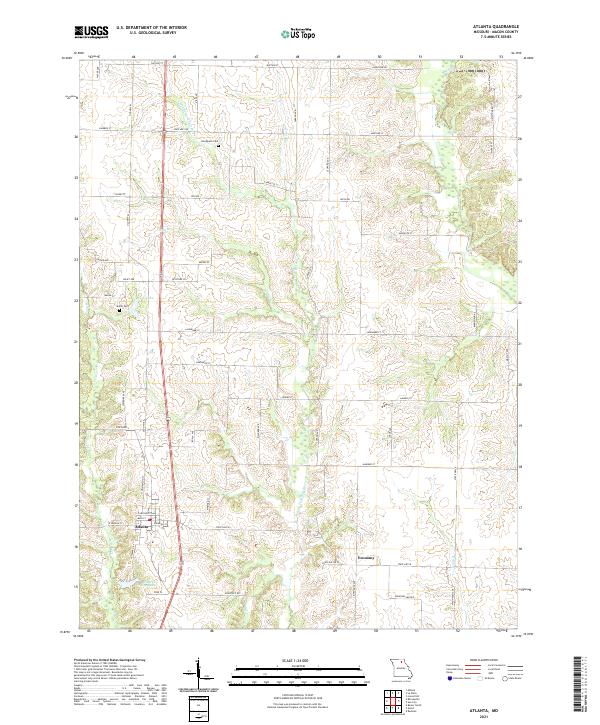 Atlanta, MO — USGS 7.5-minute topo (2021)