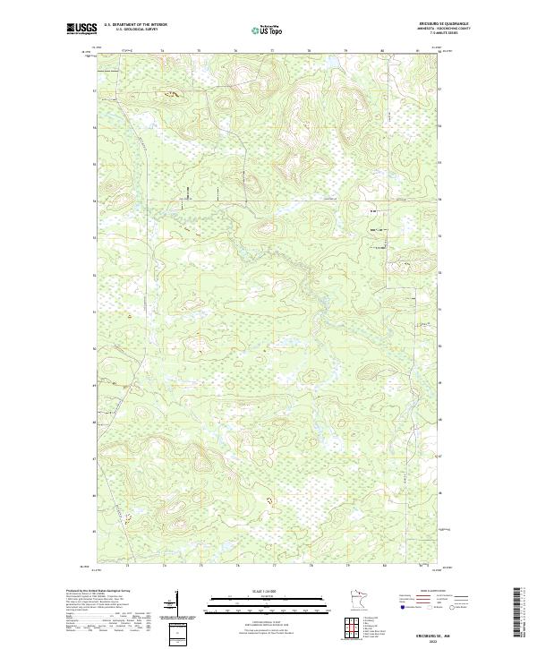 Ericsburg SE, MN — USGS 7.5-minute topo (2022)